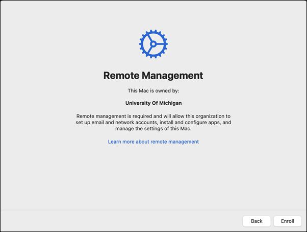 remote management screen